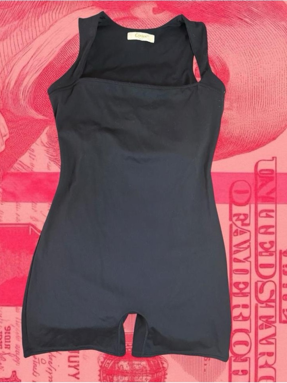 qinsen black workout romper one piece playsuit size s / us 6